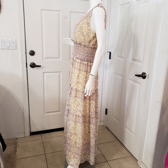 Taylor Yellow and Purple Maxi Dress - Picture 3 of 9